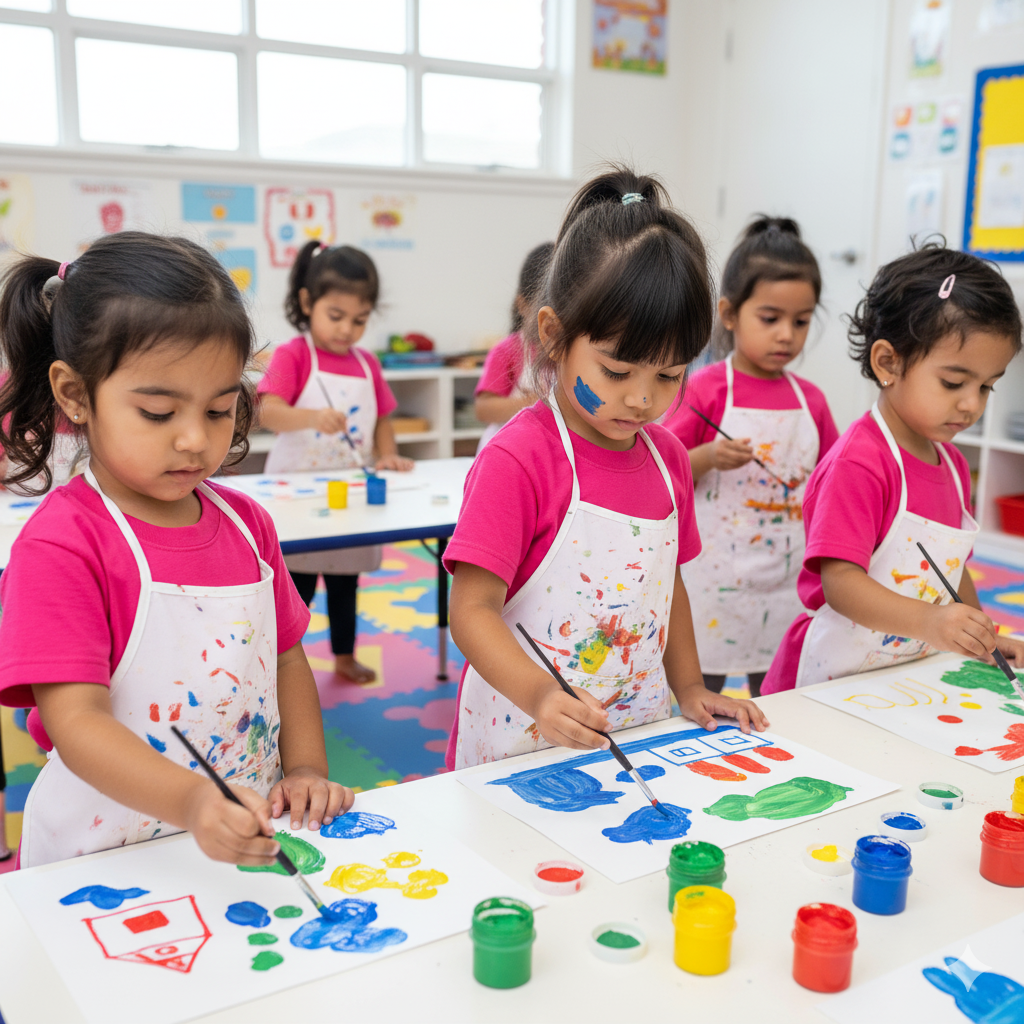 Child painting